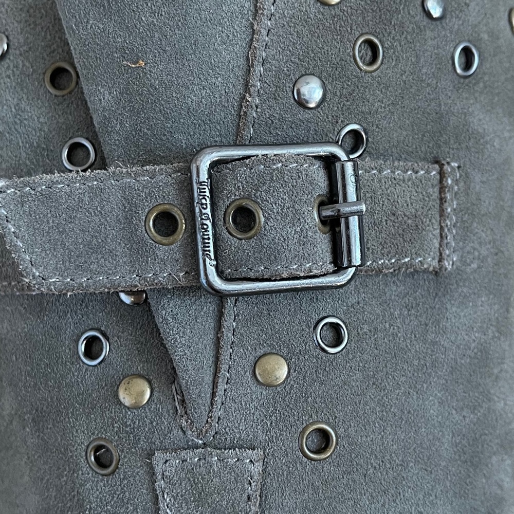 Juicy Couture Giordana grey suede studded boots - Picture 8 of 13